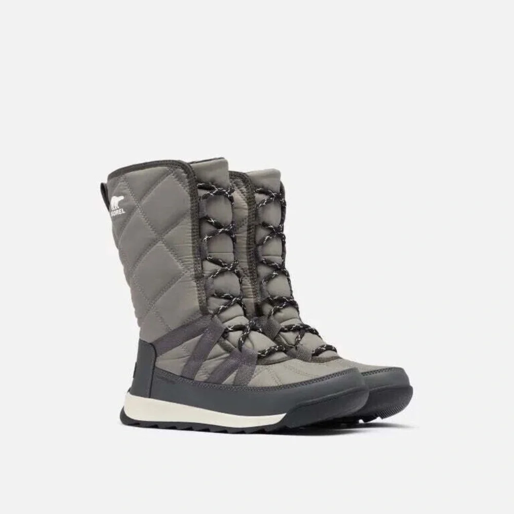 NEW SOREL Woman's Boots Whitney Tall Lace II QUARRY GRAY SIZE 5 NIB WATERPROOF